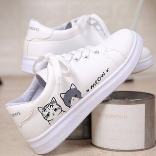 Giày Thể Thao Nữ Trắng meow