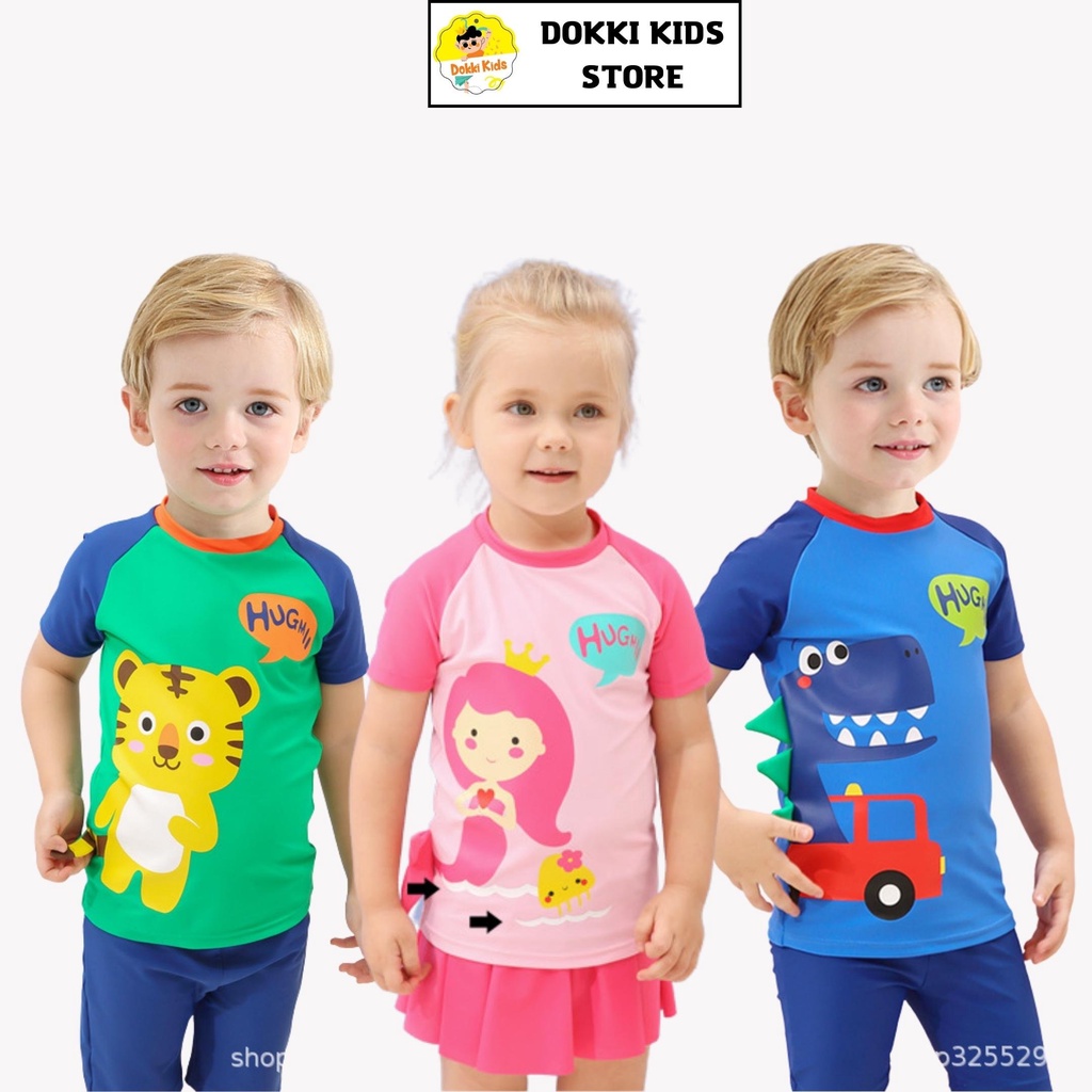 Đồ Bơi Trẻ Em Dokki Kids Dành Cho Bé Trai Và Bé Gái Từ 2 Tuổi Trở Lên Vải Thun Co Giãn Thoáng Mát