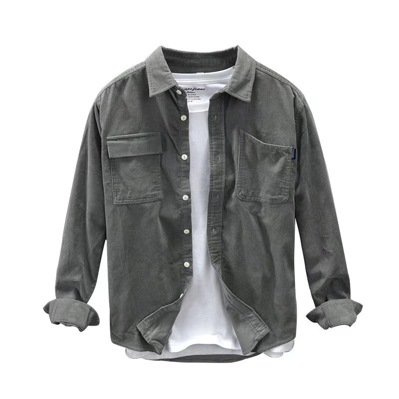 Áo Sơ Mi cotton Màu Sắc Đơn Giản Chất Lượng Cao Thời Trang Xuân Thu Cho Nam