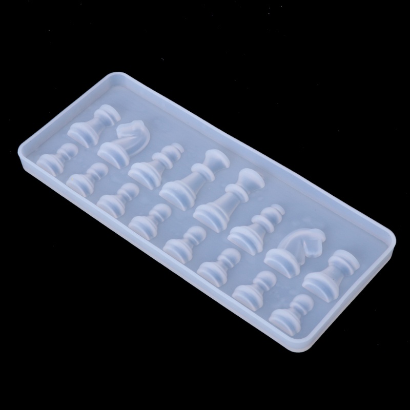 Khuôn silicone làm mặt dây chuyền hình bàn cờ vua quốc tế DIY tiện lợi