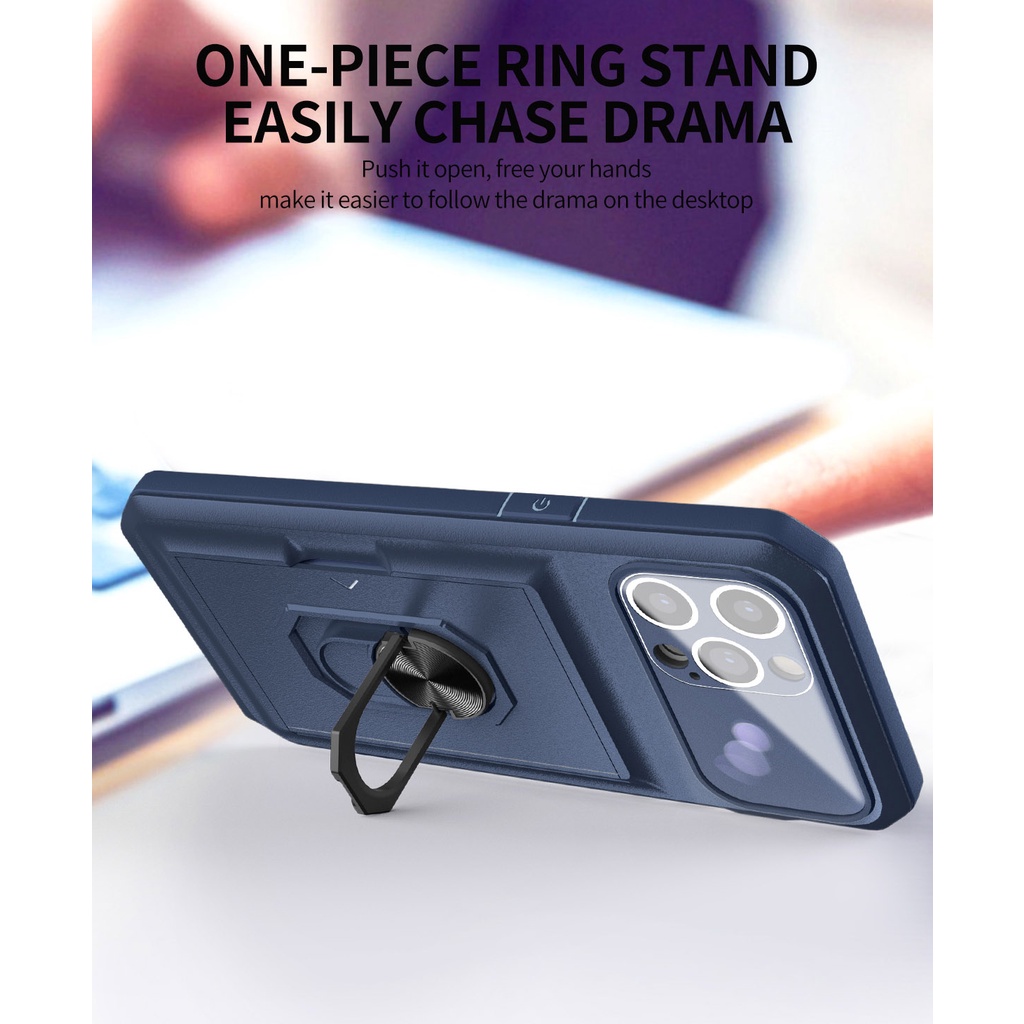 Ốp Điện Thoại Dạng Giáp Chống Sốc Đa Năng 3 Trong 1 Cho iPhone 11 12 13 pro promax x xs xr xsmax 7 8 plus