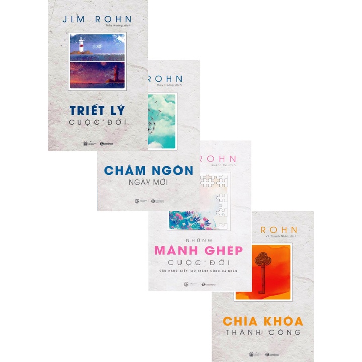 Sách - Combo 4 Cuốn: Chìa Khóa Thành Công + Châm Ngôn Ngày Mới + Triết Lý Cuộc Đời + Những Mảnh Ghép Cuộc Đời