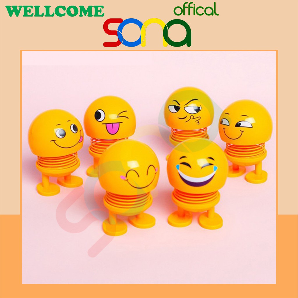 Thú nhún lò xo emoji đồ chơi đồ trang trí nhiều biểu cảm - SONA offical