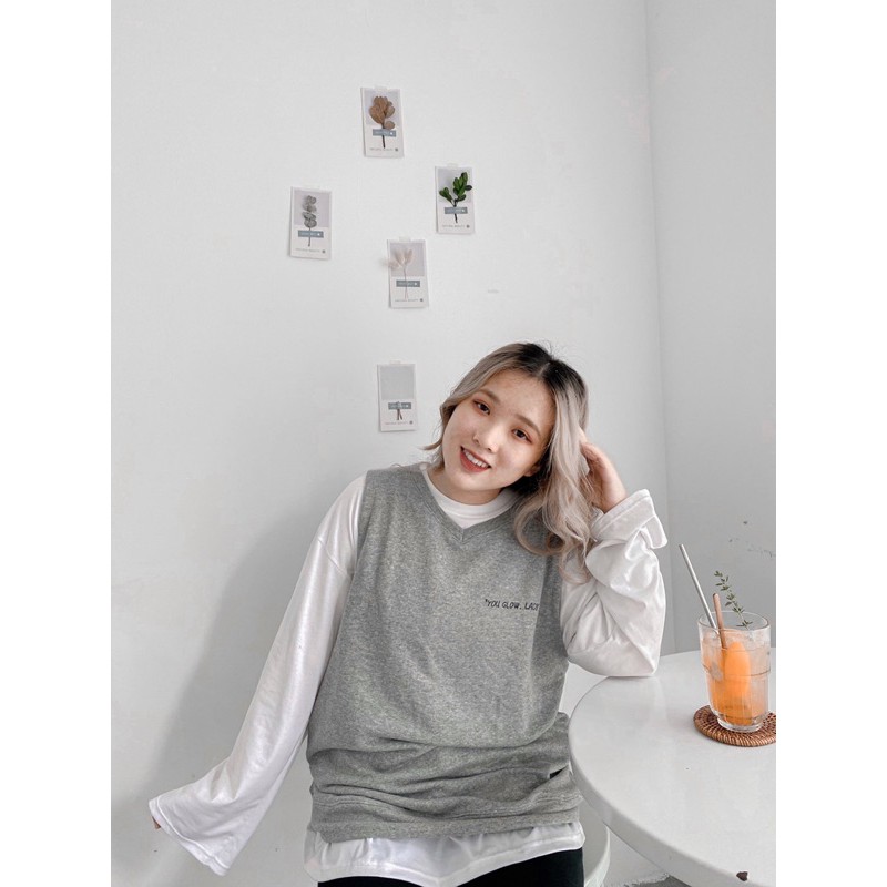 Áo Gile Nỉ Nam Nữ - Glow Gile Oversize Unisex | BigBuy360 - bigbuy360.vn