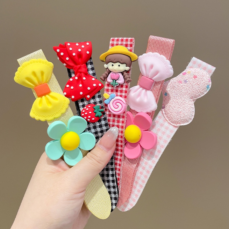 Băng Đô Cài Tóc Họa Tiết Hoa Thời Trang Cho Bé