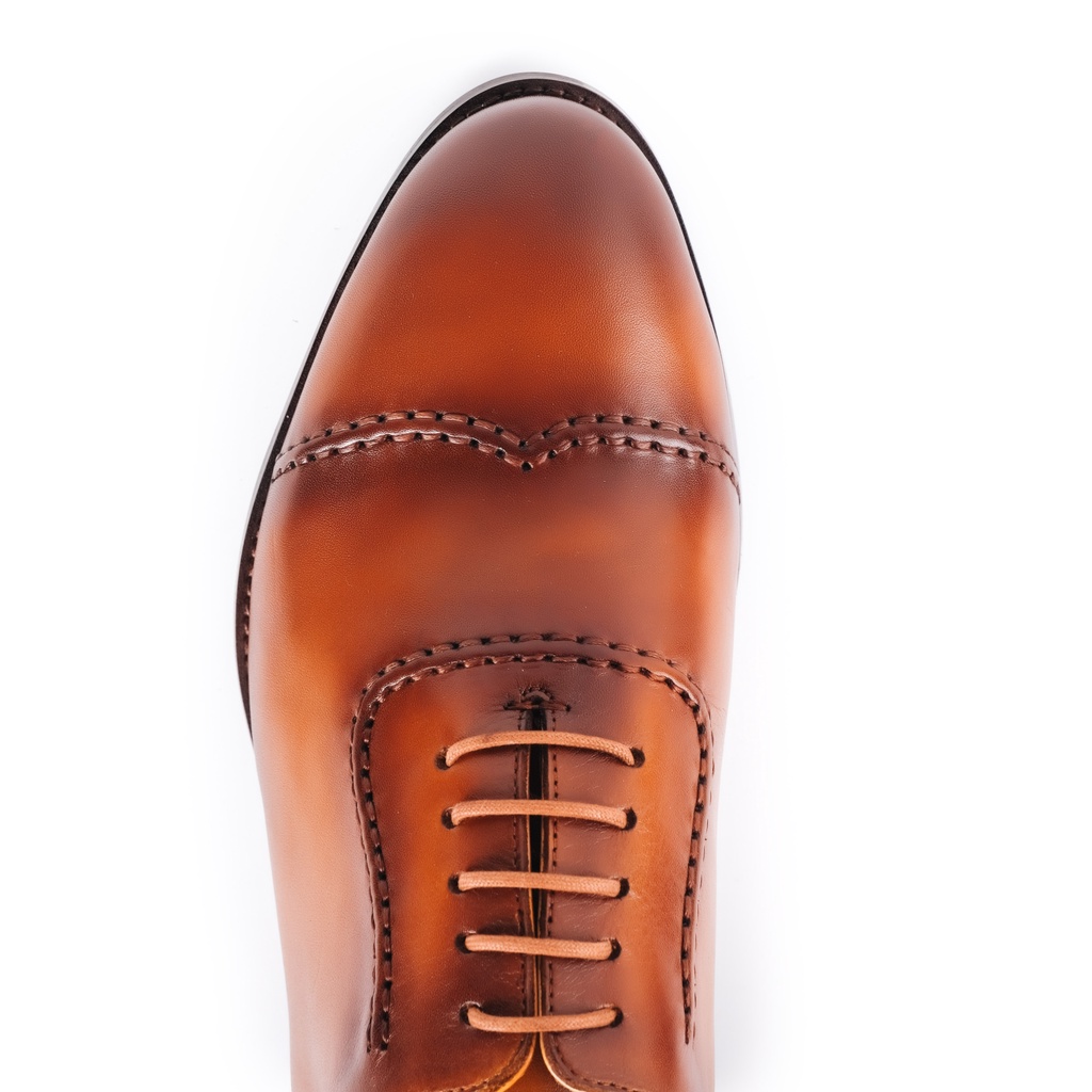 Giày Tây Cao Cấp DOUBLE STITCHES OXFORD - OF22 - Da Bò Ý Lót Trong Da Bò Mộc - Thương hiệu Be Classy