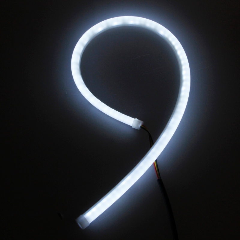 2 Dải Đèn LED 45cm 12V Ánh Sáng Trắng Cao Cấp Cho Đèn Pha Xe Hơi