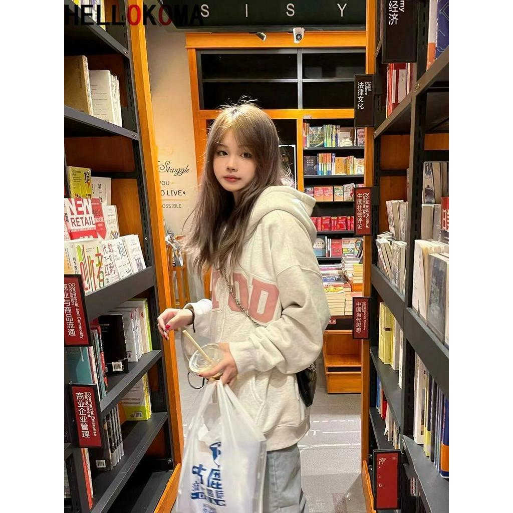 YUYAMAN Áo Khoác áo hoodie zip áo khoácnữ Chất lượng thời trang thoải mái  A28J124