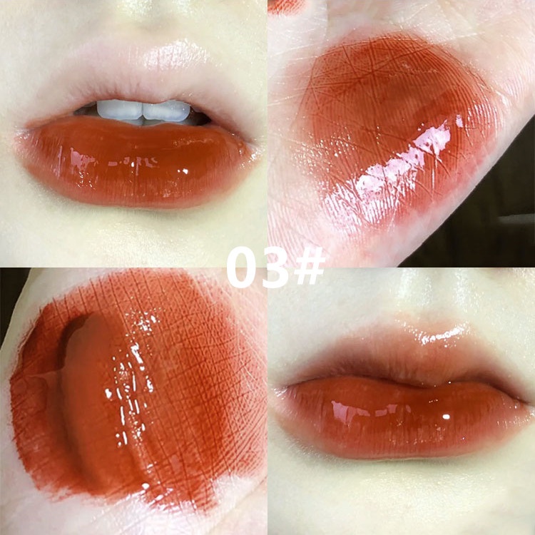 Son Kem Hiệu ứng gương DAIMANPU Gương Dưỡng Ẩm Mềm Mịn Không Thấm Nước Lâu Trôi