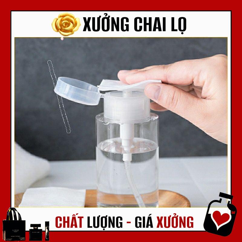 Lọ Chiết Tẩy Trang ❤ TOP GIÁ RẺ ❤ [120ml/150ml/200ml] Chai Lọ Chiết Mỹ Phẩm Toner Có Nút Nhấn Tiện Lợi