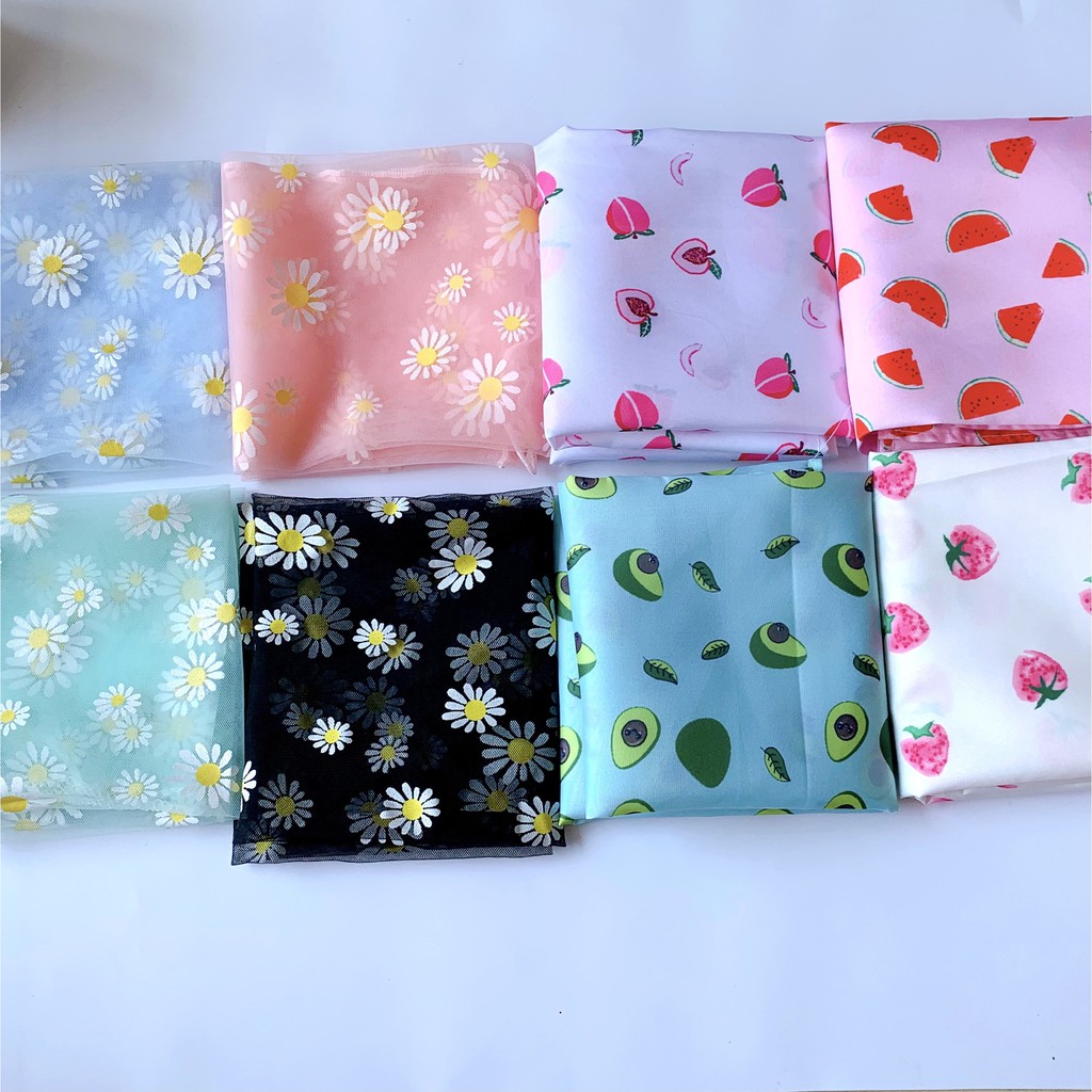 Khăn bandana đội đầu lưới hoa cúc