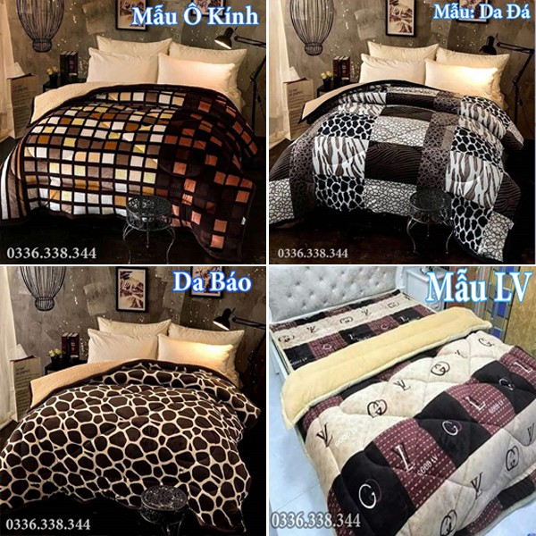 Chăn Lông Cừu 3 Lớp Siêu Ấm Cỡ Lớn 2mx2m2 (Được chọn mẫu, Chát với shop ngay nha)