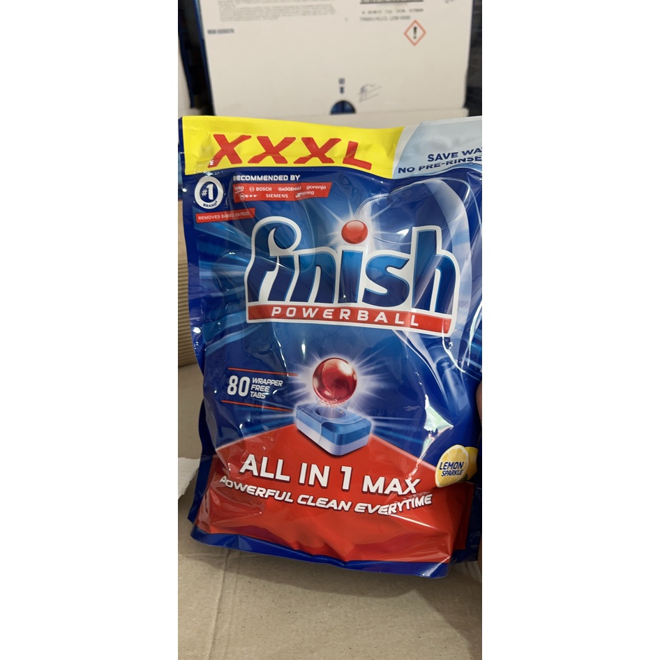 Viên rửa chén bát Finish All in one max, 3in1, all in 1 Nhập khẩu Đức