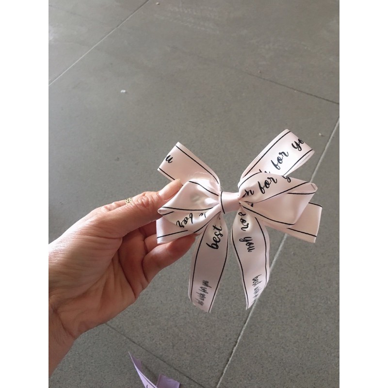 KLA05-Kẹp nơ lụa bản vừa dây dài