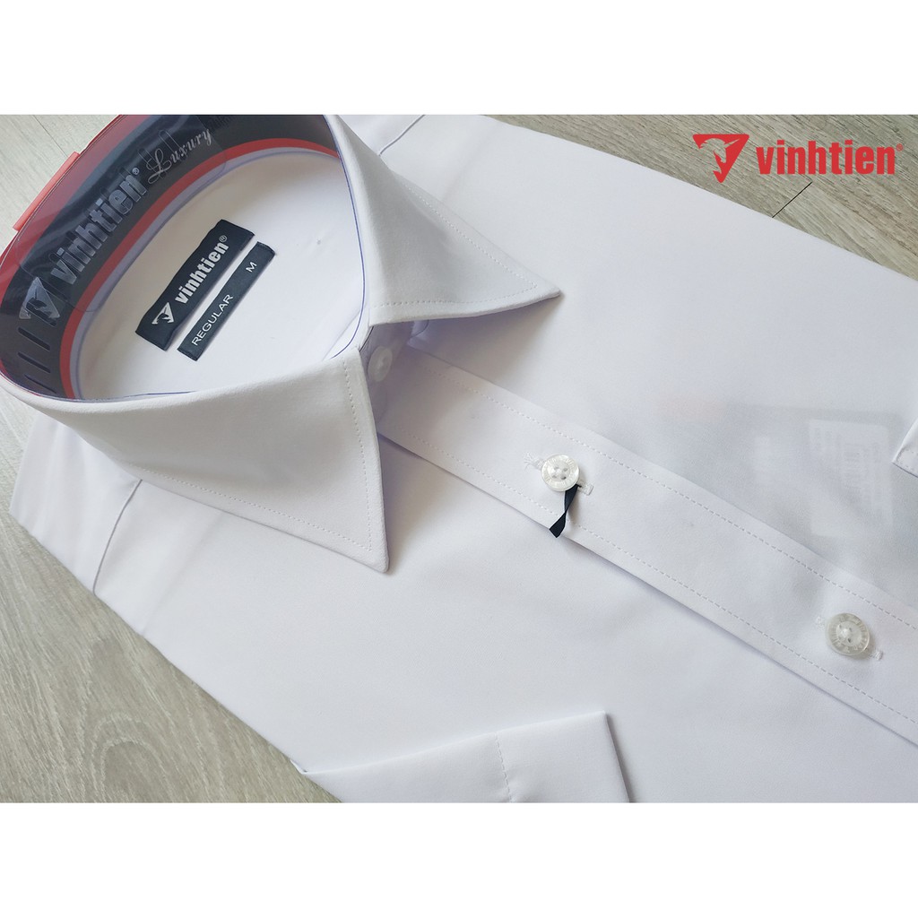 Áo Sơ Mi Ngắn Tay Classic Vĩnh Tiến Trắng | BigBuy360 - bigbuy360.vn