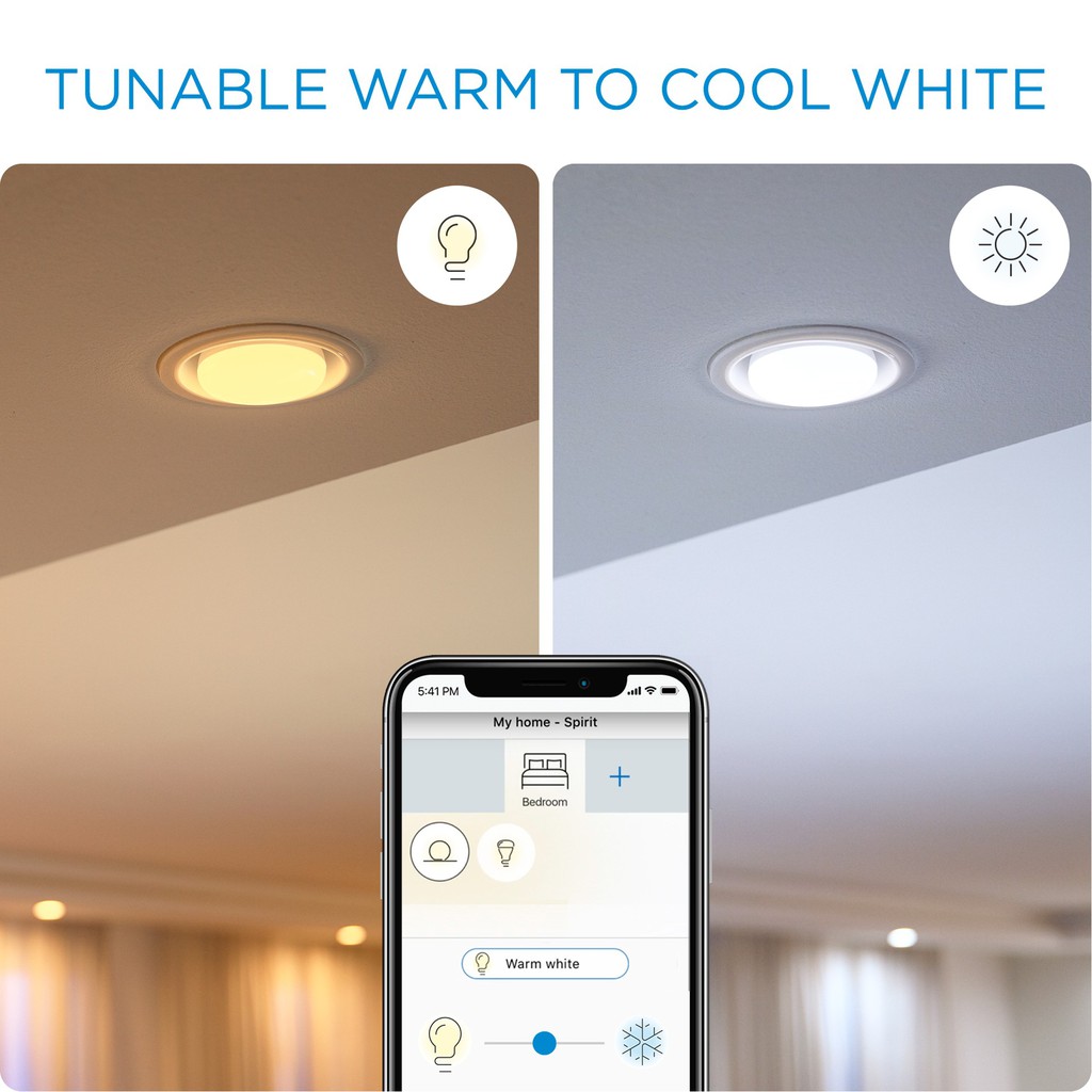 Bóng đèn thông minh Philips WiZ Tunable White E27 9W A60 - đèn tông Trắng - Vàng, tương thích với Google Home và Alexa