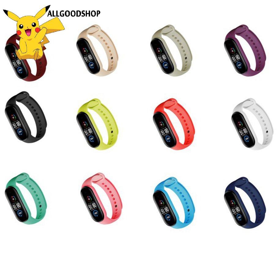 Dây Đeo Thay Thế Chất Liệu Silicon Thiết Kế Nhiều Lỗ Cho Xiaomi Mi Band 5