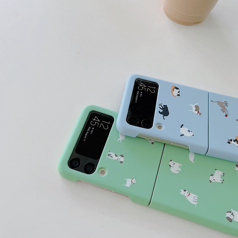 Bao Da Điện Thoại Màu Kẹo Hình Động Vật Hoạt Hình Phong Cách Hàn Quốc Cho Samsung Z Flip 3 5G Galaxy Z Flip 4