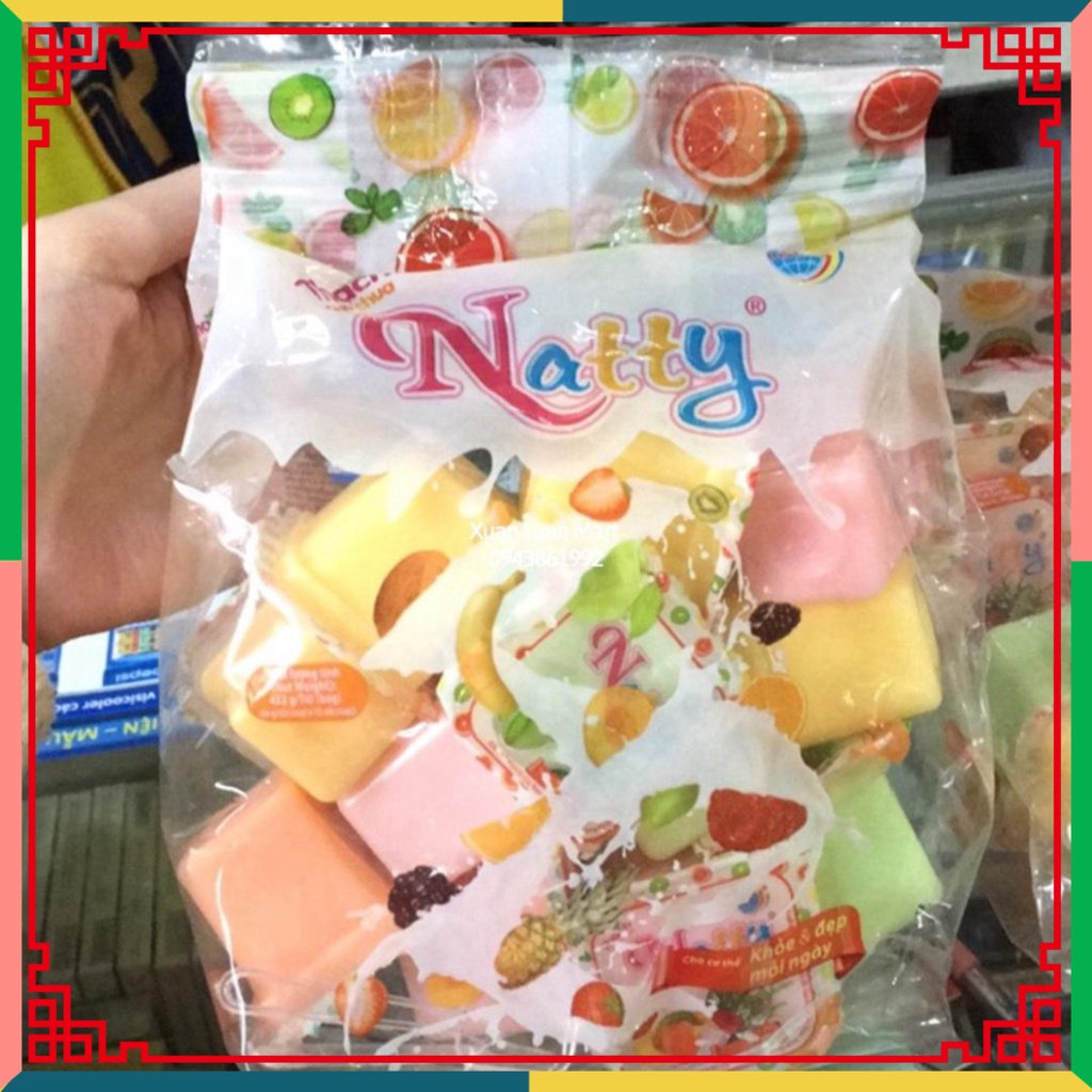 Thạch hộp sữa chua Natty Các Vị Gói 432g