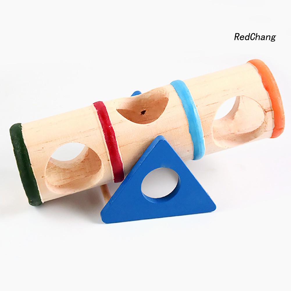 Đồ Chơi Ống Gỗ Bập Bênh Cho Chuột Hamster
