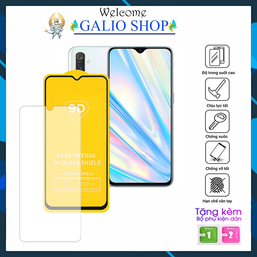 Kính cường lực realme 2 Pro 3 Pro 5 Pro trong suốt và full màn cao cấp chống rơi vỡ trầy xước màn hình tặng kèm khăn lau