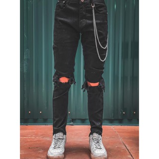 Ripped/Knee Blowout Skinny Jeans - Quần bò rách gối