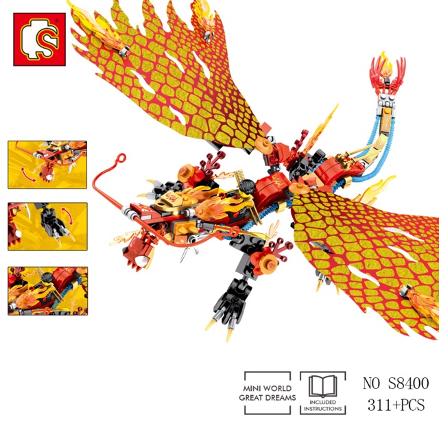 🔥🔥 Lắp Ráp SY549 / SY550 Rồng Đỏ vs Rồng Xanh Lá Ninjago 🔥🔥 Sale box xấu