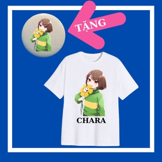 Áo Chara bé gái hot game Undetale Sans trẻ em, đủ size áo từ 10kg đến 90kg, huy hiệu chara