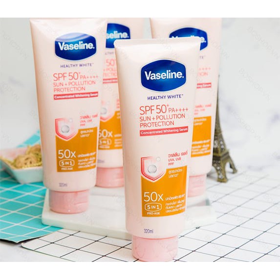 Sữa Dưỡng Thể Vaseline Perfect Serum 50X tuýp 320ml | WebRaoVat - webraovat.net.vn