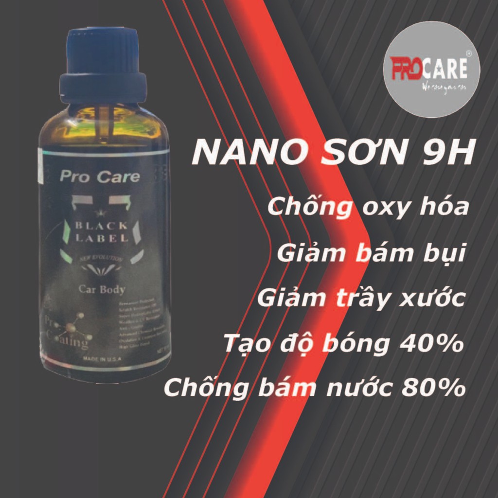 ProCare Car Body 9H - Dung dịch Nano sơn cho ô tô xe máy 50ml