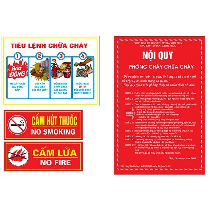 Nội quy Tiêu lệnh Cấm lửa Cấm thuốc PCCC