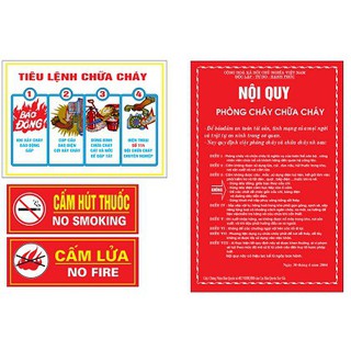 Nội quy Tiêu lệnh Cấm lửa Cấm thuốc PCCC