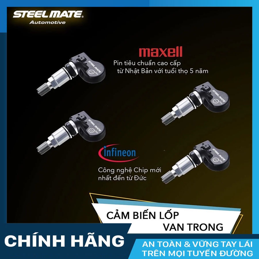Cảm biến áp suất lốp Steelmate MT11 Chính Hãng Phân Phối - Bảo Hành 3 Năm