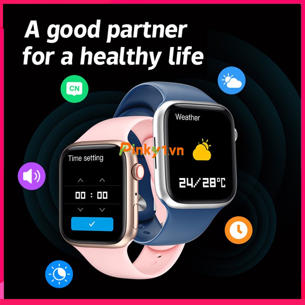 Hiwatch Thông Minh Đồng Hồ I7 Pro Max Loạt 7 Nam Nữ Trái Tim Tỷ Lệ Máu Áp Lực Thể Thao Smartwatch