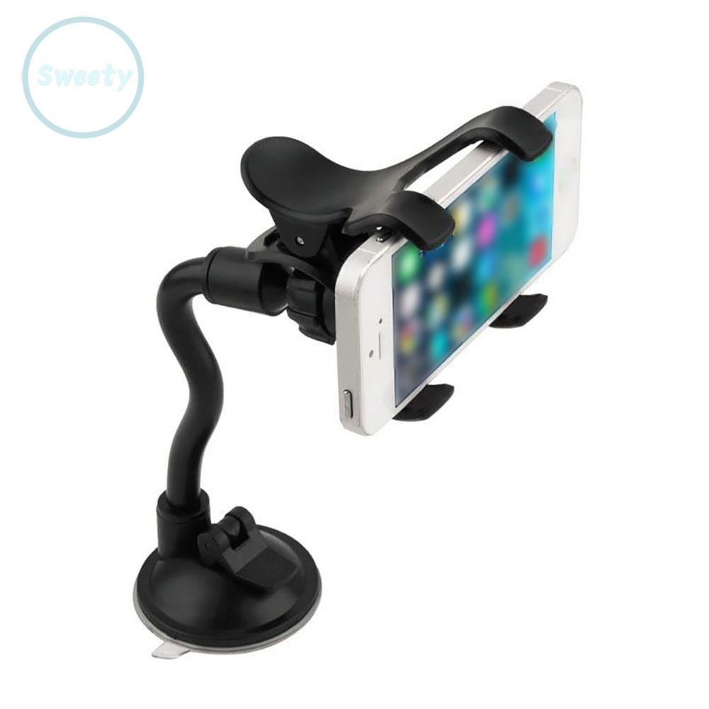 Car Windshield Mount 1PC 360° Adjustable Black Cell Phones Dashboard GPS