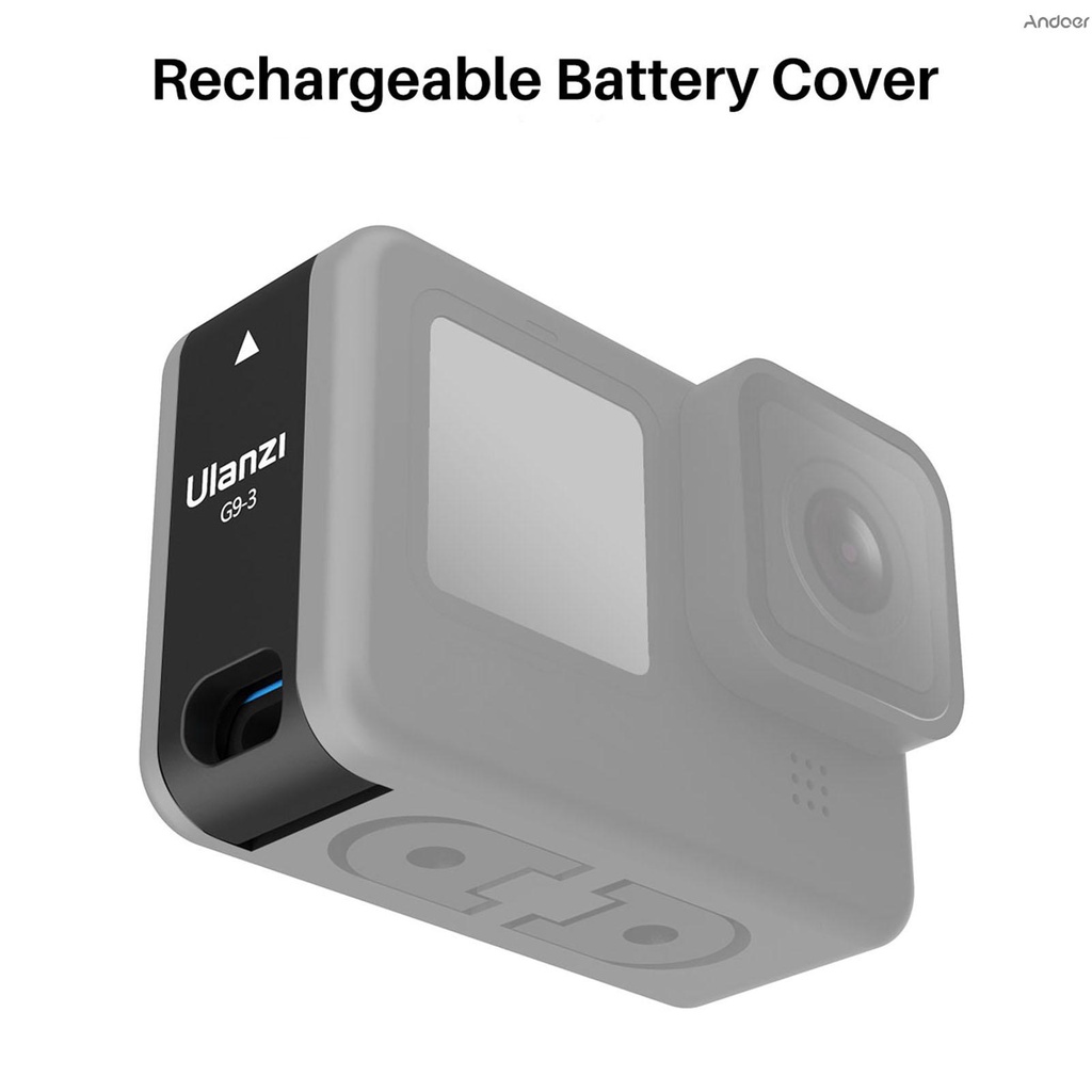 ULANZI Nắp Nhựa Đậy Pin Sạc Loại Bỏ Nắp Đậy Cho Máy Ảnh Hành Động Gopro Hero 9 G9-3