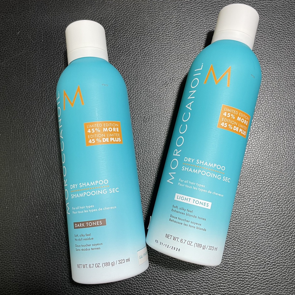 Dầu gội khô tông sáng và tối  Dry Shampoo Moroccanoil 323ml