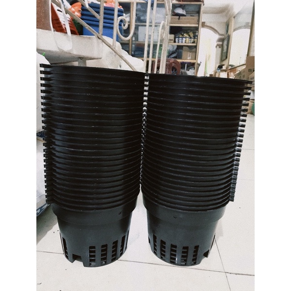 combo 50 chậu nhựa đen f18