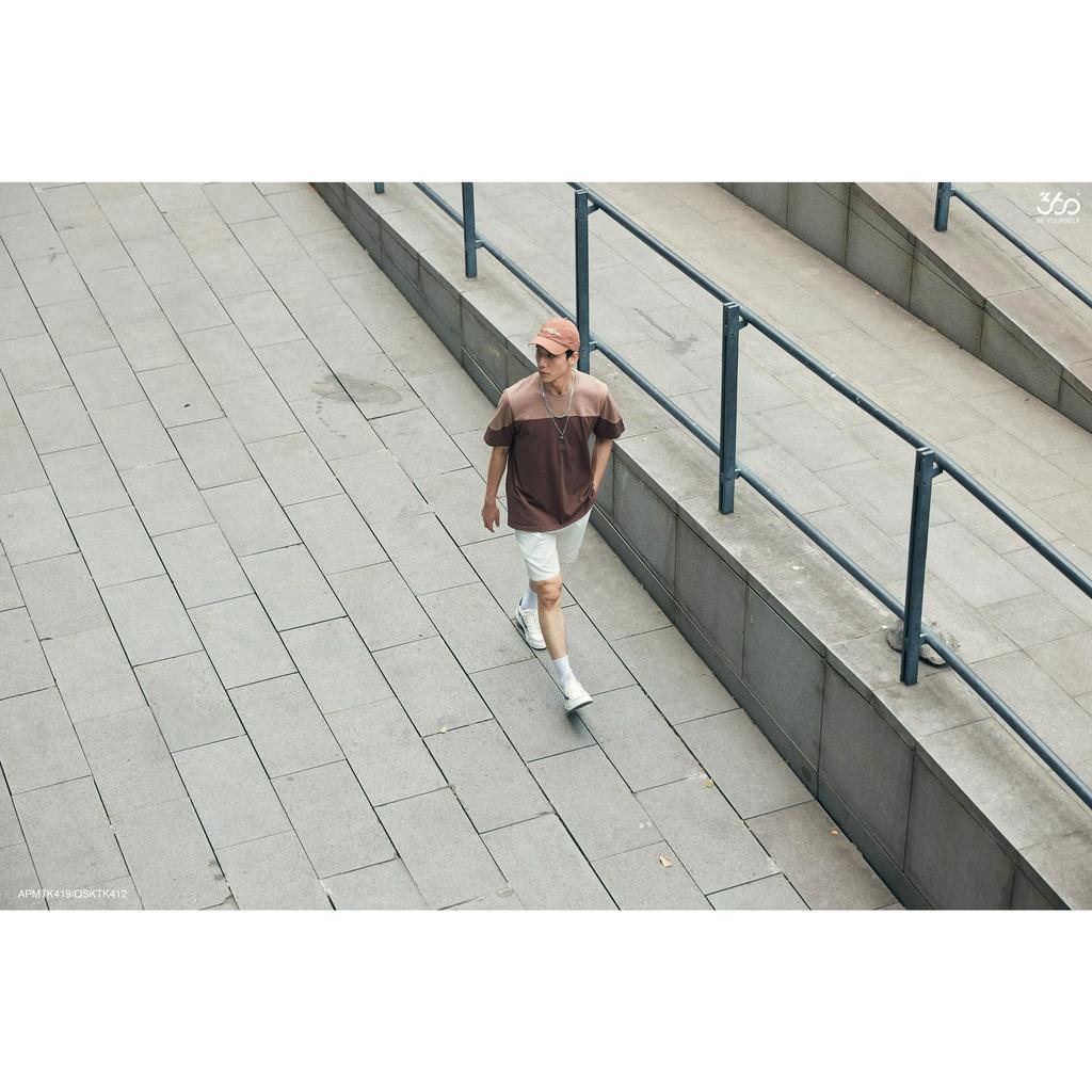 Áo thun nam phối màu trẻ trung thương hiệu 360 Boutique chất liệu cotton cao cấp - APMTK419