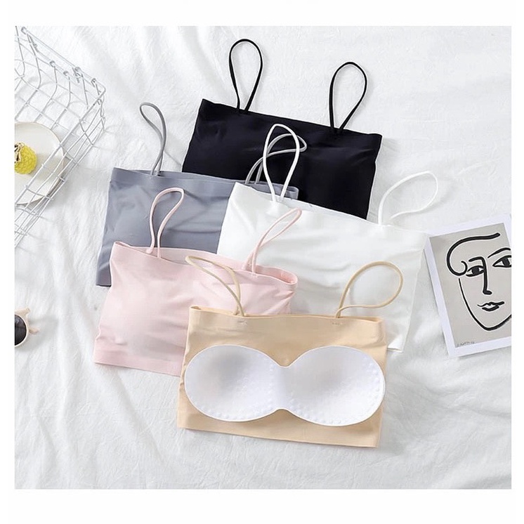 [Mã FAMARAL1 giảm 10K đơn 50K] Áo Bra Đúc Su Trơn 2 Dây Mềm Mịn A399 | BigBuy360 - bigbuy360.vn