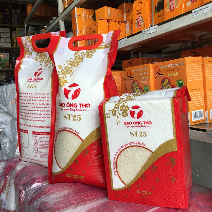 Gạo Thơm Ông Thọ ST25 túi 5Kg - Gạo An Toàn Từ Vùng Lúa Tôm