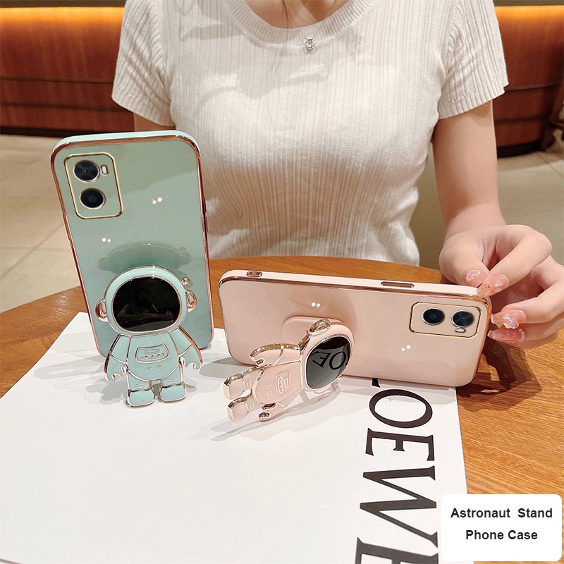 Stand Phone Case Oppo A15 A15s F1s F11 Pro A83 A16 Realme GT neo Realme GT NEO 2 Realme GT 2 Camera Protect Astronaut Soft Cover Phone Holder