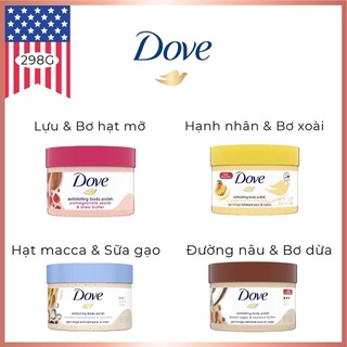 Bản mỹ tẩy tế bào chết dove exfoliating body scrub 298gr.