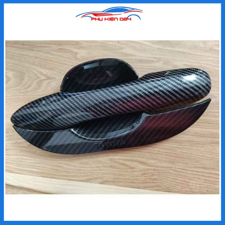 Ốp tay hõm Corolla Cross 2020-2021-2022-2023 vân cacbon, mạ crom chống trầy bảo vệ cửa xe ô tô
