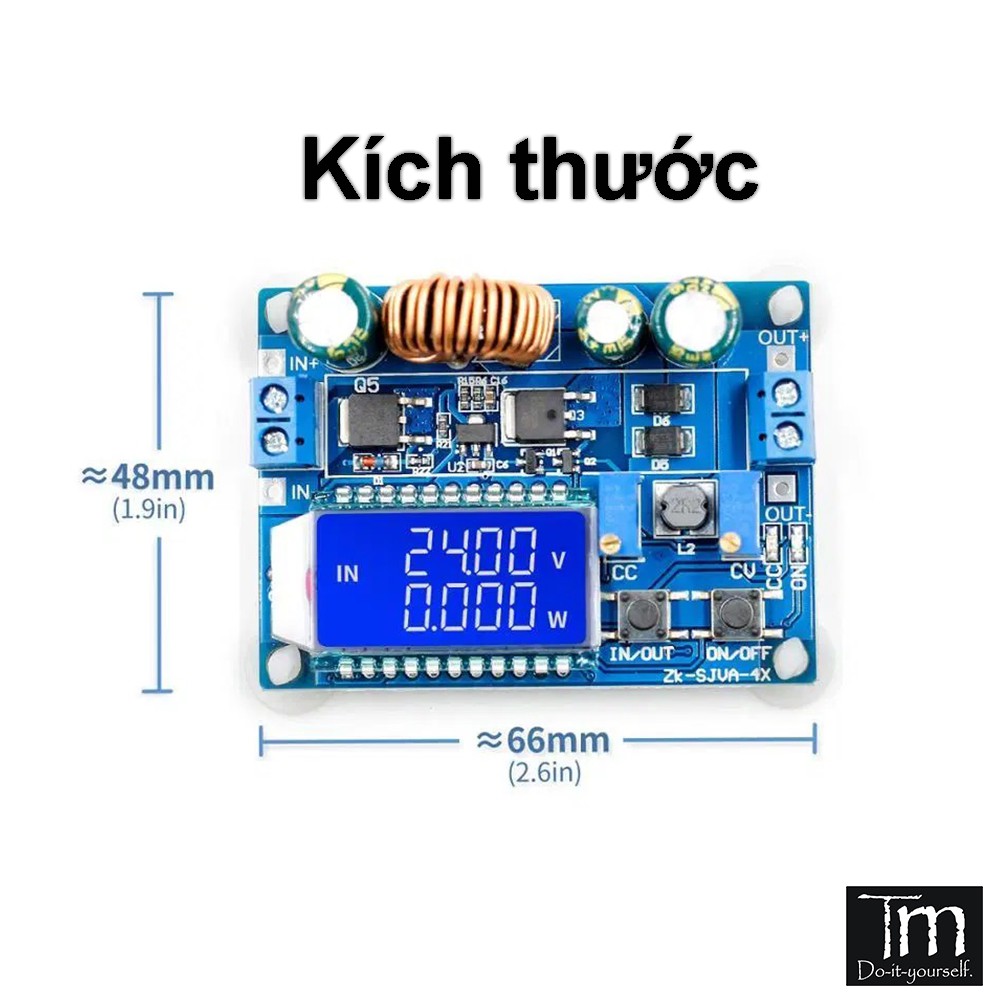 Mạch Tăng Giảm Áp Đa Năng Có LCD 0.5-30V 0-4A