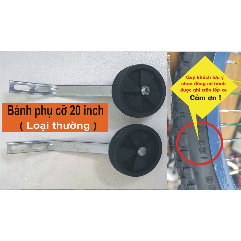 bánh phụ cho xe đạp trẻ em cỡ bánh từ 12-14-16-20 inch