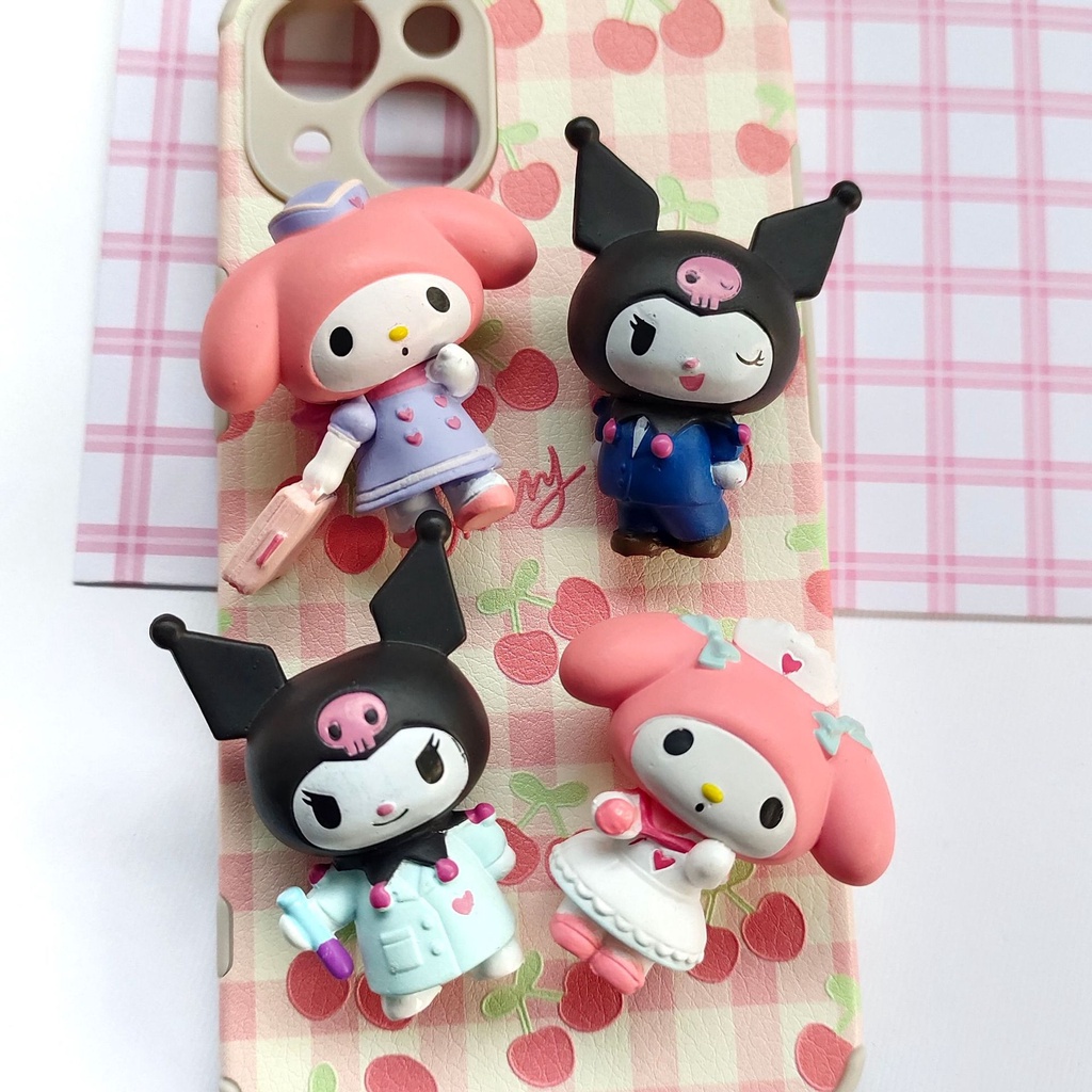 Set 4 Mô Hình Nhân Vật Kuromi My Melody Dễ Thương