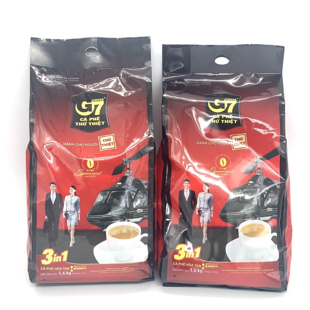 Cà Phê Trung Nguyên Hòa Tan 3in1 Bịch 100 Gói x 16gr