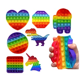 Pop it fidget toys đồ chơi bóp tay xả stress nhiều màu sắc độc đáo