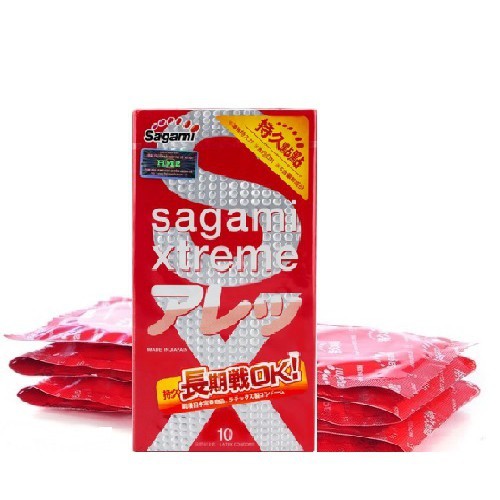 Bao cao su sagami feel long gân gai, kéo dài thời gian 10c